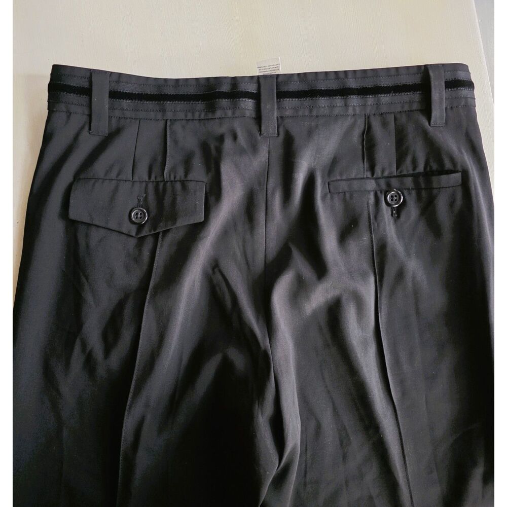 Marc Jacobs Designer Trousers Pants Black Cropped Tuxedo Trim Sz 10 Retail $495 - Picture 4 of 15
